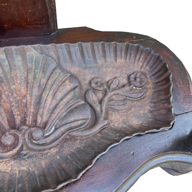 Late 1800s Victorian Hall Tree With Original Iron Drip-Catcher Plate For Sale - Image 11 of 14