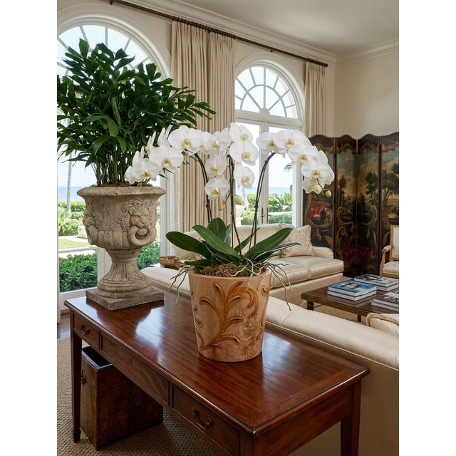 Vintage Hand-Painted Turned Wood Cachepot / Planter For Sale - Image 12 of 12