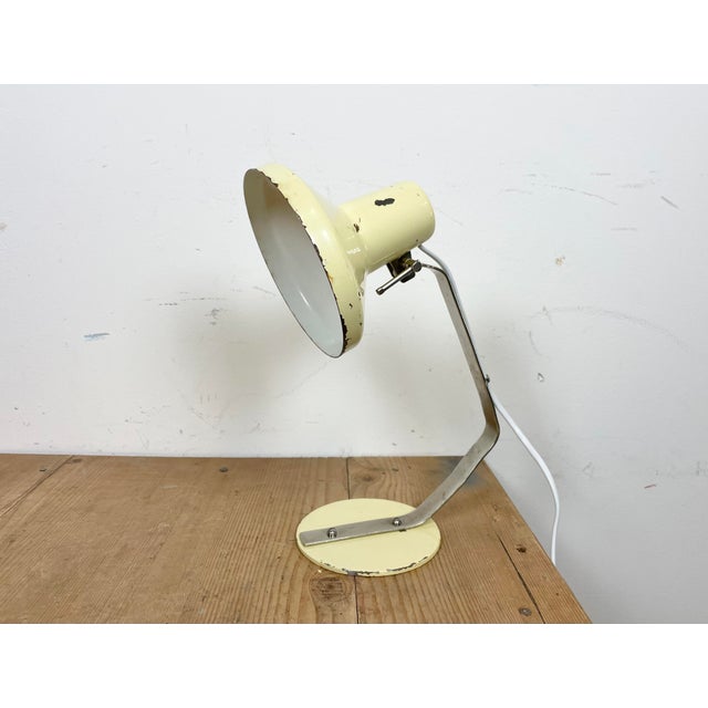 Industrial Beige Table Lamp from Metal Mot, 1960s For Sale - Image 15 of 15