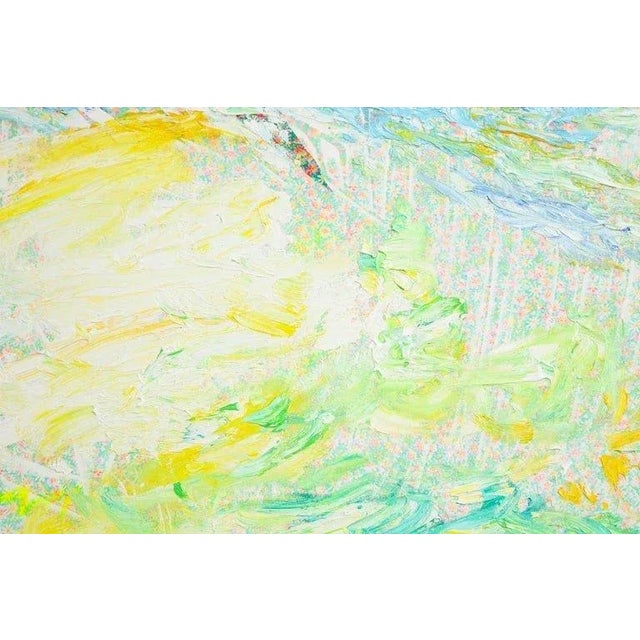 Textile 2017 “Green Wind” Abstract Expressionist Contemporary Painting on Mixed Media by Sebastian Vallejo For Sale - Image 7 of 10