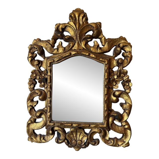 Italian Antique Giltwood Mirror For Sale