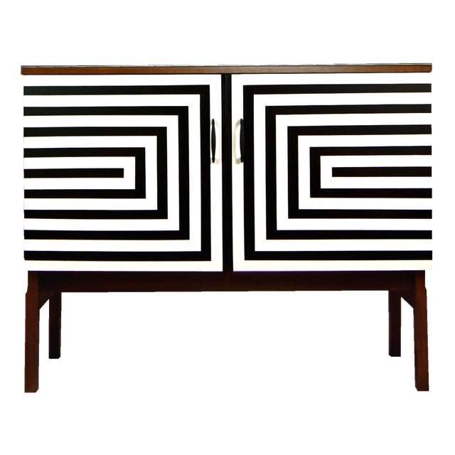 Modular Cabinet with Op Art Motif, Poland, 1970s For Sale