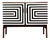 Modular Cabinet with Op Art Motif, Poland, 1970s For Sale