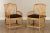 High Quality Vintage Pair Rattan Armchairs, Custom Seat Cushions