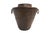 Metal Planters Tapered Storage Vessel Pair C Hint of Red For Sale - Image 7 of 10