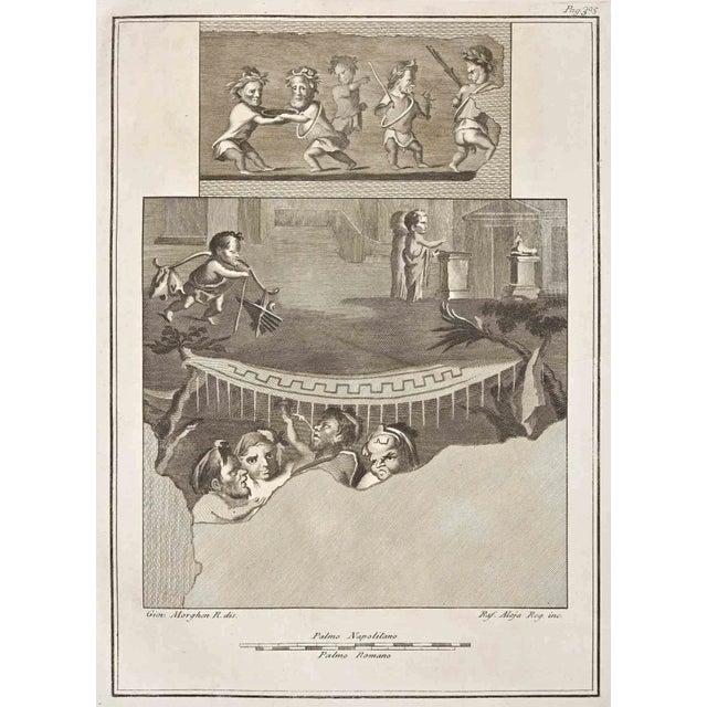 Ancient roman statues from the series "antiquities of herculaneum", is an etching on paper realized by giovanni morghen in...