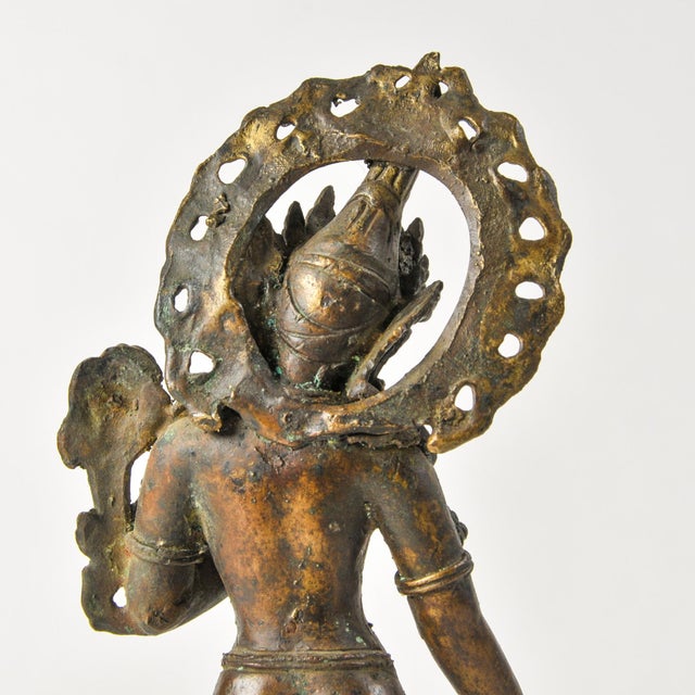 Antique Bronze Goddess Bodhisattva Tara 9.75" Tall For Sale - Image 16 of 18
