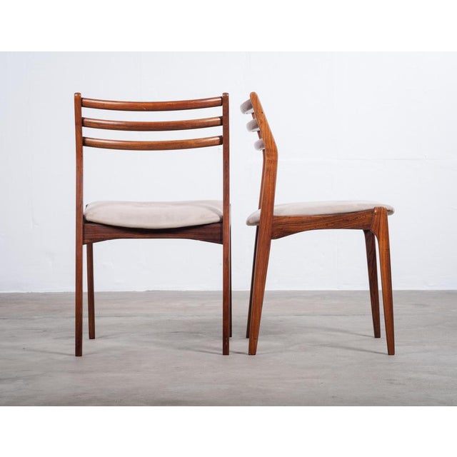 Wood Rosewood Dining Chairs attributed to Vestervig Eriksen for Brdr. Tromborg, Denmark, 1960s, Set of 6 For Sale - Image 7 of 11
