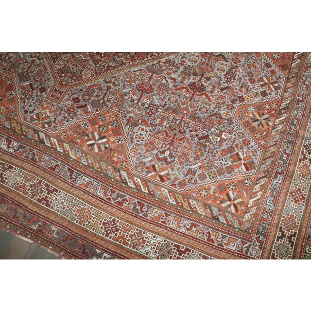 Early 20th Century Tribal Persian Shiraz Room Size Rug - 8'10" x 13'4" For Sale - Image 9 of 11
