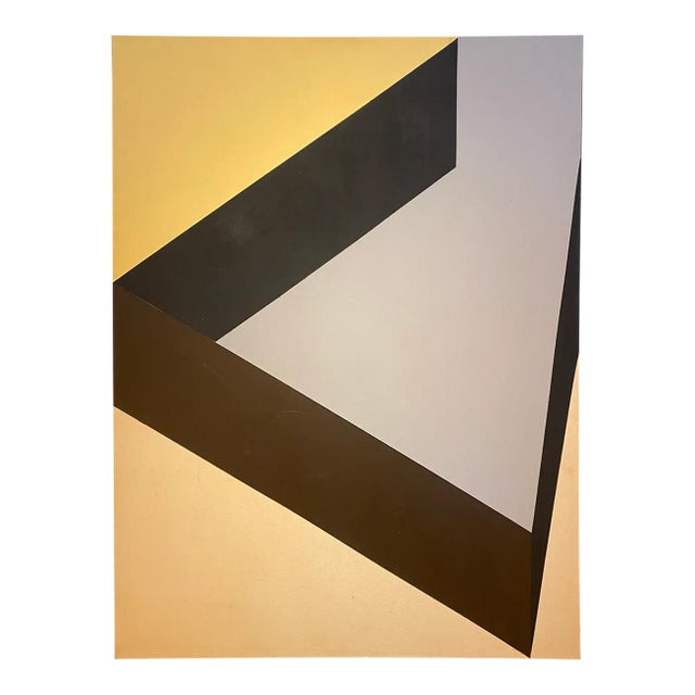 1960s Large Mid-Century Modern Abstract Hard Edge Painting For Sale