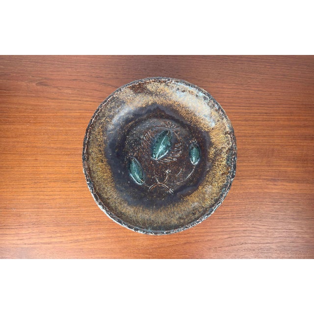 Brown Mid-Century Modern Danish Studio Pottery Bowl by Clara Helmich, 1960s For Sale - Image 8 of 18