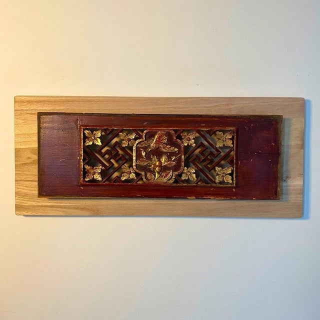 Sculptural Wall Object – Antique Chinese Giltwood Openwork Floral Panels, Pair For Sale - Image 9 of 13