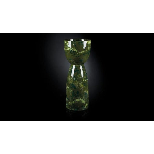 Italian Verde Low-Density Polyethylene Doubleface Carrara Collection Vase from VGnewtrend, in New conditions. Designed...