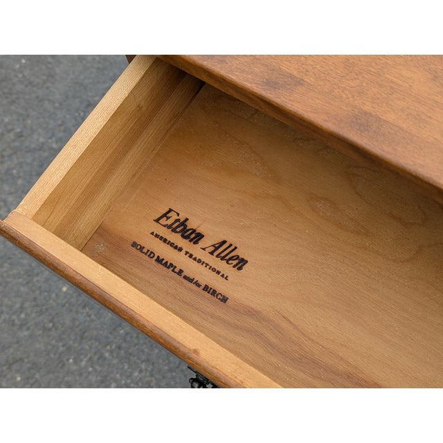 Brown Vintage Ethan Allen Baumritter Heirloom | Farmhouse Maple End Table | Nutmeg Colonial Side Table For Sale - Image 8 of 12