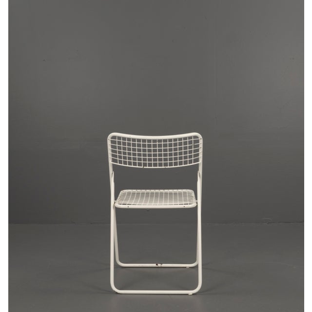 White Vintage Ted Net Chairs by Niels Gammelgaard for Ikea, 1970s, Set of 4 For Sale - Image 8 of 18