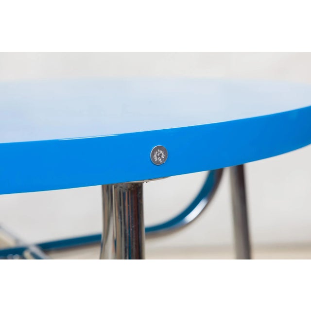 Bauhaus Functionalist Dining Table with Tubular Steel Base, 1930s For Sale - Image 3 of 8
