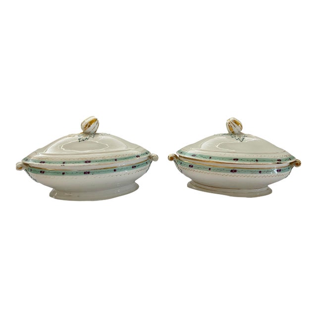 Antique Traditional Serving Dishes - a Pair For Sale