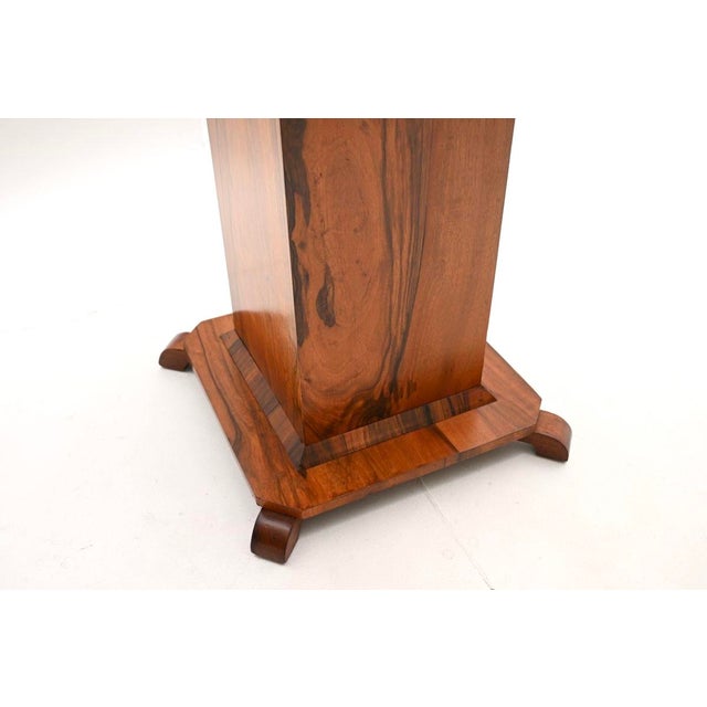 Wood Art Deco Figured Walnut Occasional Side Table, 1930 For Sale - Image 7 of 9