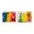 1980s Pair of Oversized Jack Compton Colorful Abstract Mixed Media Paintings on Canvas 60x46" For Sale