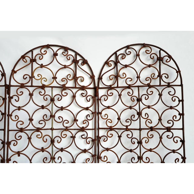 Early 21st Century Vintage Iron Scroll Screen For Sale - Image 5 of 7