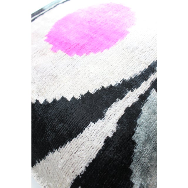 2020s Contemporary Handmade Velvet Ikat Pillow For Sale - Image 5 of 12