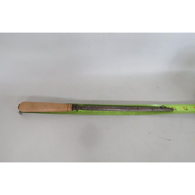 Metal Butchers Steel Knife Sharpener Honing Rod Wood Grain Style Handle 5101b For Sale - Image 11 of 12