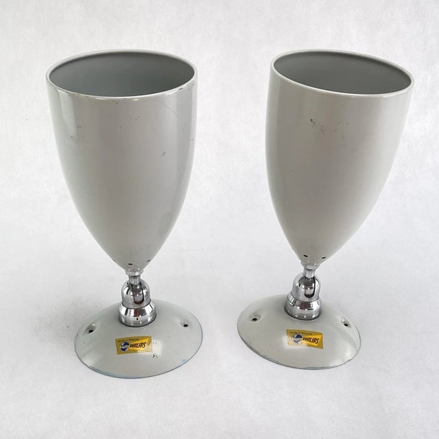 Metal Wall Lamps from Philips, 1960s, Set of 2 For Sale - Image 7 of 9