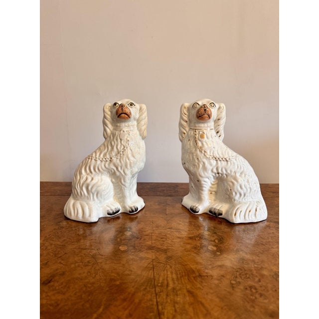 Antique Victorian Staffordshire Dogs, 1880, Set of 2 For Sale - Image 6 of 6
