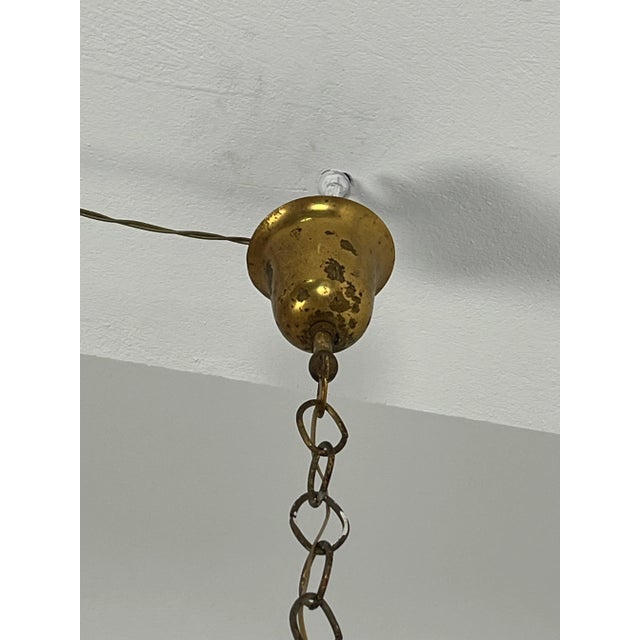 Mid-Century Modern Murano Glass and Brass Pendant from Fontana Arte, 1940s For Sale - Image 10 of 11