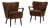 1940s Mid-Century Modern Brown Wood Pair of Club Chairs For Sale