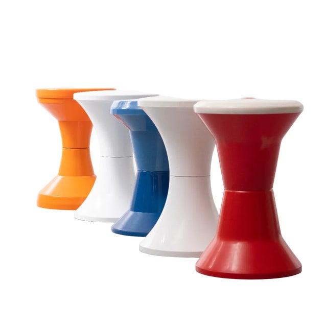 Giganplast and Tam Tam Stools, Set of 5 For Sale