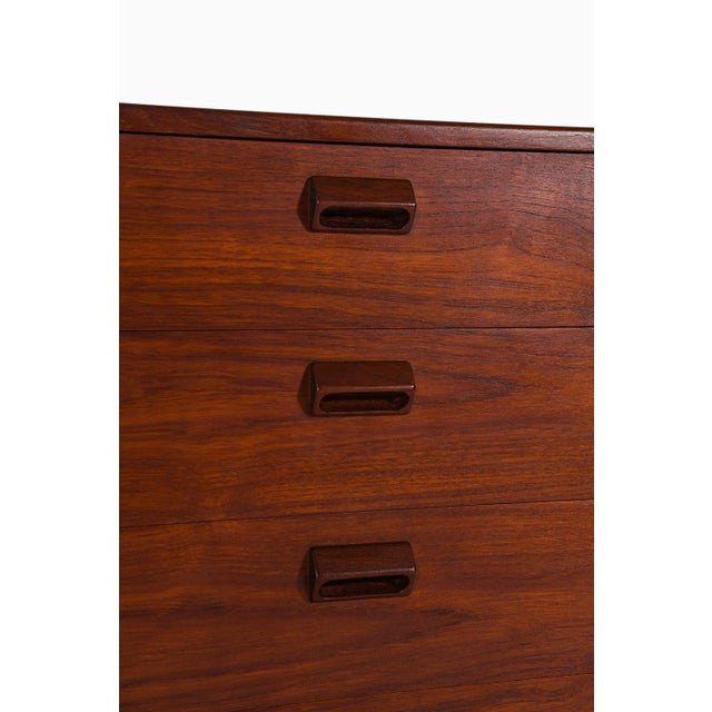 Wood Sideboard in Teak and Steel attributed to Børge Mogensen, 1950s For Sale - Image 7 of 10