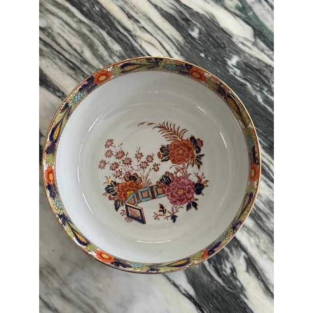 Antique Frederich Rhead Wood & Sons Wincanton Imari Style Large Serving Bowl For Sale - Image 9 of 14