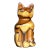 Vintage Boho Carved Wood Cat For Sale