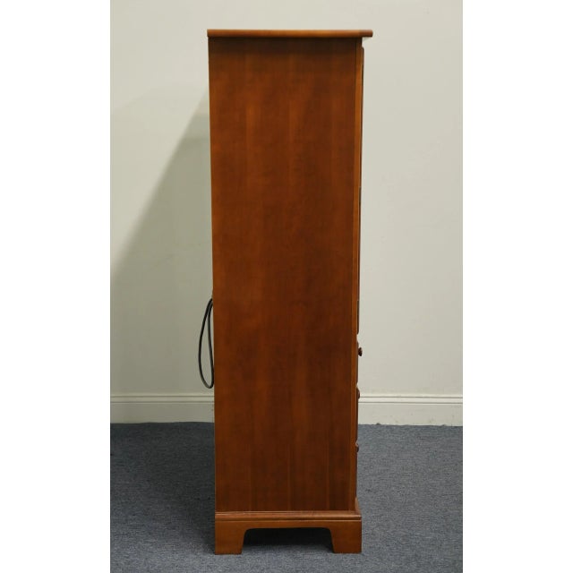 Stanley Furniture Cherry Rustic Country French 40" Clothing / Media Door Chest 21913-70012 For Sale - Image 12 of 13