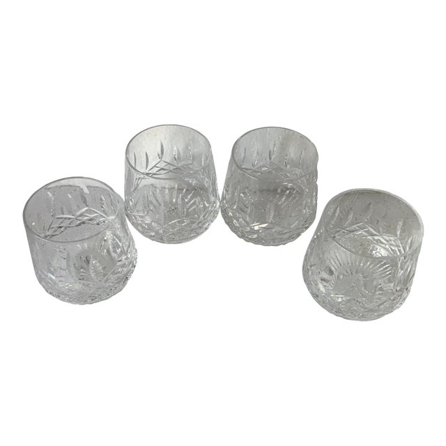 1970s Waterford Crystal Roly Poly Old Fashioned Glasses- Set of 4 For Sale