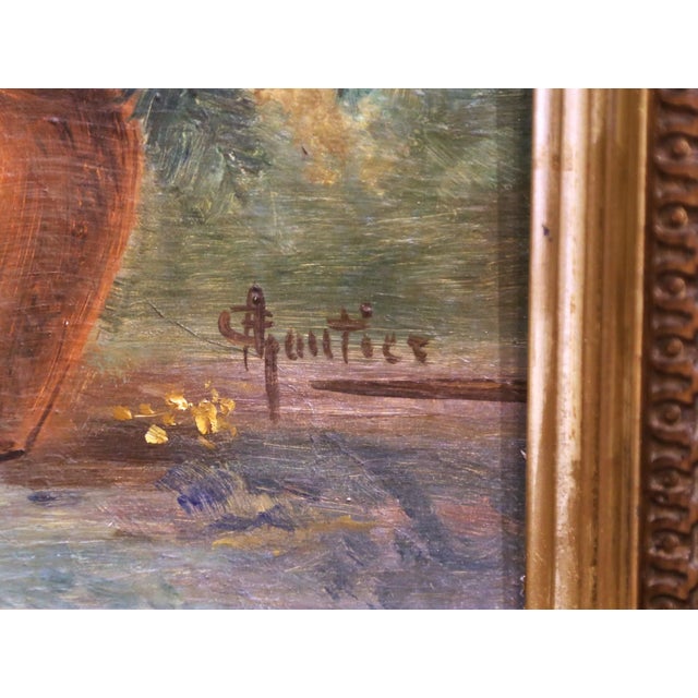 19th Century French Floral Still Life Oil Painting Signed Adeline Gautier For Sale - Image 4 of 10