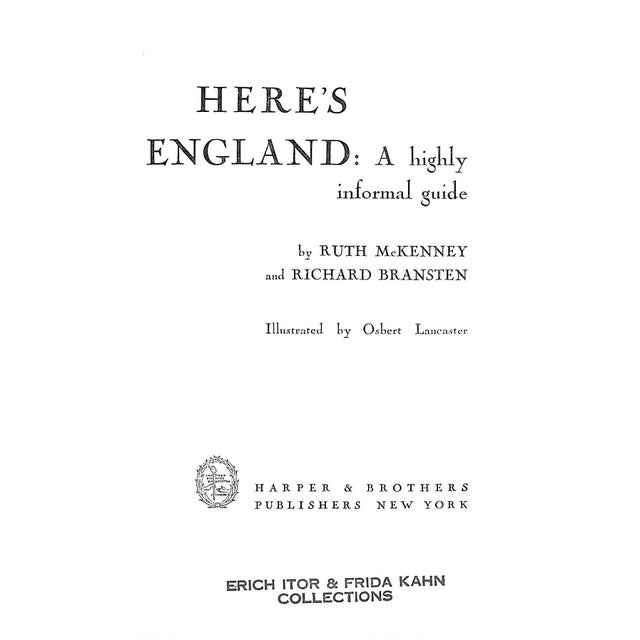 Traditional "Here's England: A Highly Informal Guide" 1950 McKenney, Ruth and Bransten, Richard For Sale - Image 3 of 8