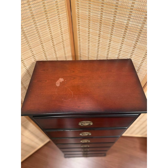 Mid-Century Modern Vintage Highboy Lingerie Dresser For Sale - Image 3 of 5