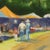 American Vintage Watercolor Painting "Canton Flea Market" 1977, Framed For Sale - Image 3 of 10