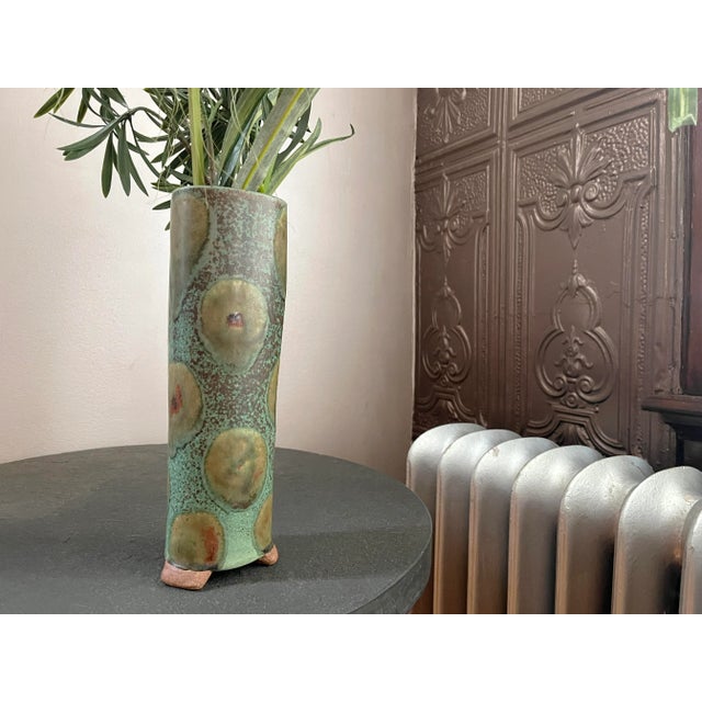 1960s Mid-Century Modern Geen Studio Pottery Vase, Signed For Sale - Image 10 of 11