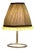 Mid-Century Minimalist German Table Lamp with Brass Base and Fabric Shade from Lamplove, 1950s For Sale