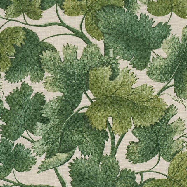 Traditional Sample - Schumacher Edinburgh Vine Fabric In Forest For Sale - Image 3 of 5