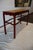 2000 - 2009 Swaim Attributed Hand Rubbed Cinnabar Finish With Natural Woven Raffia Top Console Table For Sale - Image 5 of 7