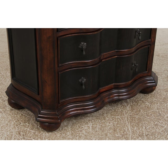 Ethan Allen 4 Drawer Serpentine Chest Commode For Sale - Image 13 of 16