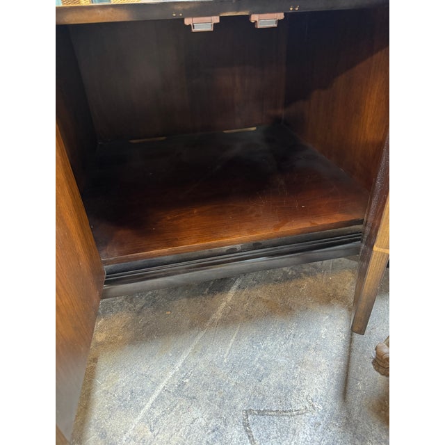 Vintage Asian Style Burlwood Nightstands - A Pair For Sale - Image 9 of 9