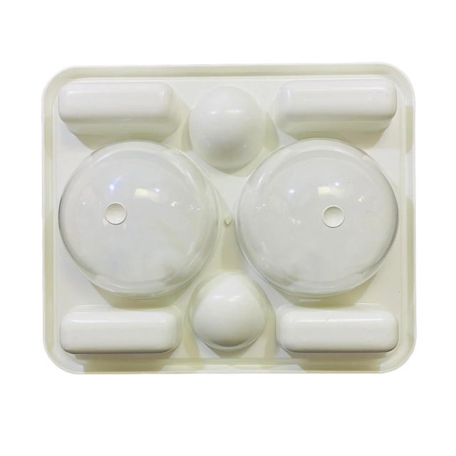 Plastic 1970's Multi-Compartment Tray Valet With Two Dome Covers For Sale - Image 7 of 13