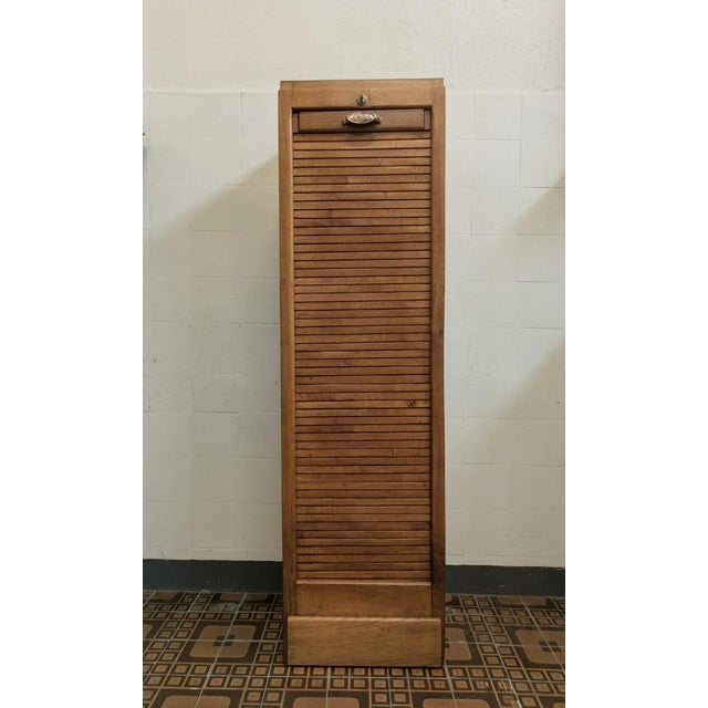 Antique File Cabinet with Sliding Doors, High-End, Single Unit, France, 1930s For Sale - Image 14 of 14