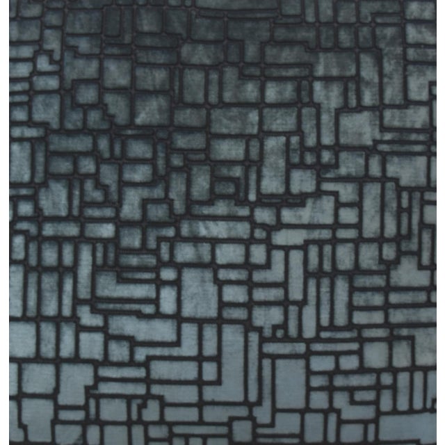 Modern Abstract Luxurious Velvet Feather/Down Pillow For Sale - Image 4 of 8