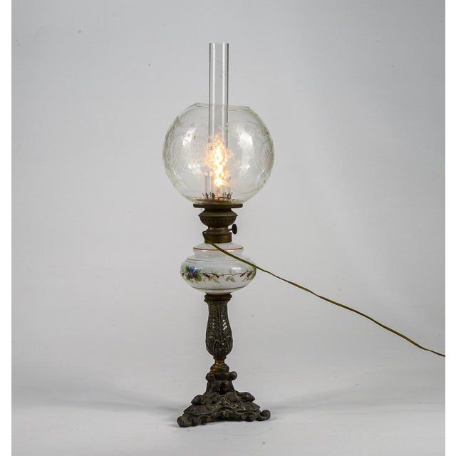 Black Antique Table Lamp, 1890s For Sale - Image 8 of 10